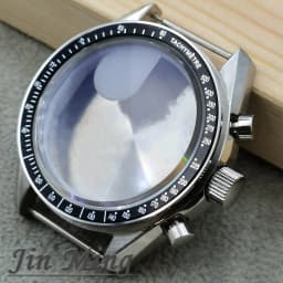High Quality VK63 Case 39.7mm Moonswatch Metal Case Chronograph Case Bezel, VK63 Fashion Business Watch Sealed Back Moon Watch