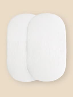 2 Pack Muslin Changing Pad Cover Fitted Bassinet Sheets for Girls Boys Soft Breathable Cotton Baby Diaper Change Table Pad Cover