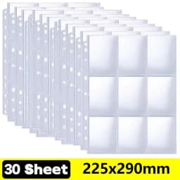 A4 Size 9 Pocket Trading Gaming Card Sleeves Double Side Storage Album Binder Pages Card Collection Holders Idol Photo Albums