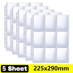 A4 Size 9 Pocket Trading Gaming Card Sleeves Double Side Storage Album Binder Pages Card Collection Holders Idol Photo Albums