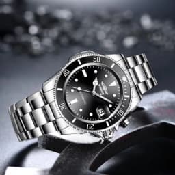WINNER 002 Automatic Mechanical Wristwatch for Male Luminous Hands Date Fashion Stainless Steel And Leather Strap Clock Gifts