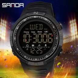 SANDA 6014 Military Sport Watch for Men Clock Digital Wristwatches Shockproof Countdown Waterproof Bracelet Relojes Para Hombre
