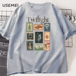 Vintage Twilight Forks T-shirt Book Lover Cotton Men Women Tshirt Unisex Clothing Summer Aesthetic High Quality Tees Shirts