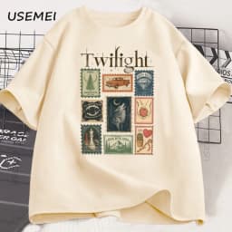 Vintage Twilight Forks T-shirt Book Lover Cotton Men Women Tshirt Unisex Clothing Summer Aesthetic High Quality Tees Shirts