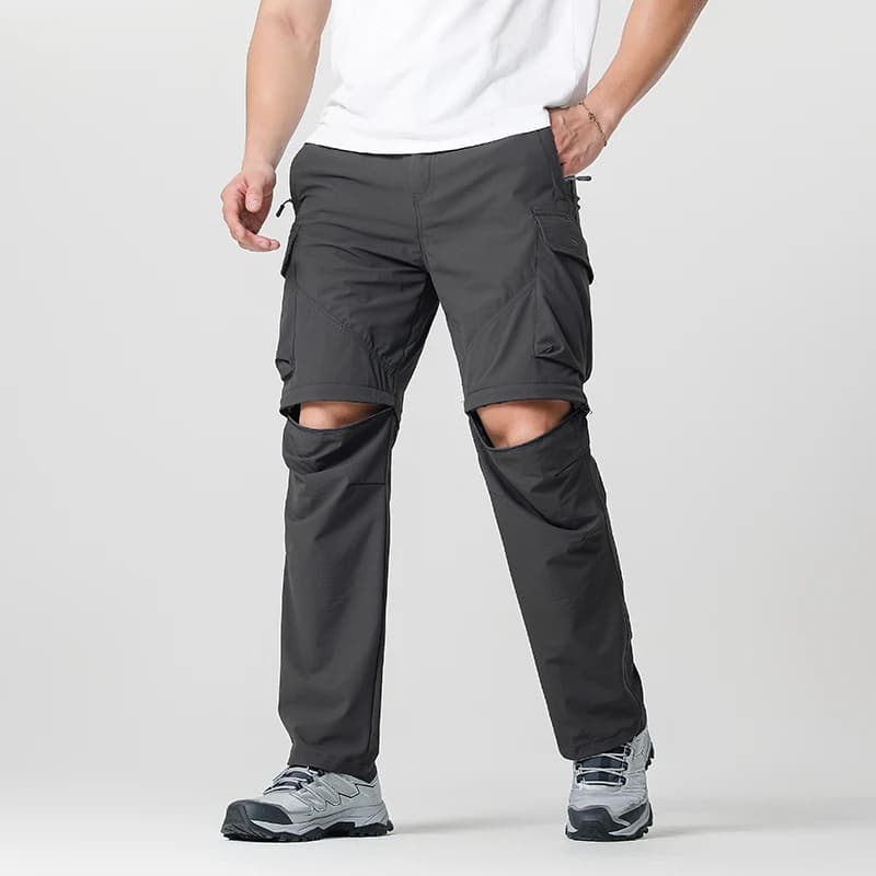 Men's Cargo Hiking Convertible Pants, Waterproof, Quick Dry, Lightweight, Removable Zipper, Perfect for Outdoor Adventures, Fishing and Camping, All-Season Versatile Hiking Gear.
