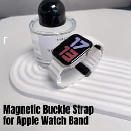 Magnetic Buckle Strap For Apple Watch Band Ultra 2 49mm 45mm 44mm 40mm 41mm 42mm 38mm Silicone Bracelet iWatch Series 7 6 se 8 9