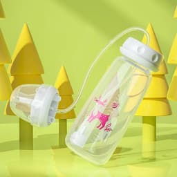 BornBL 6 Month+ 8oz 240ml Hands Free PP Baby Feeding Bottle with Tube Anti-Colic Nursing System, Bpa Free