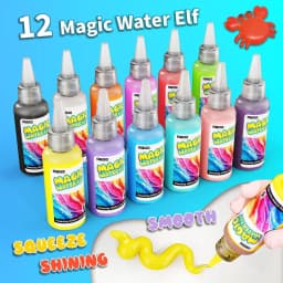 Magic Gel Water Beads Toy: 12-Pack DIY Fairy Garden Kit with Molds, STEM Sensory Squishy Toys, Creative Birthday Gift for Kids