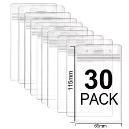 50-1PACK ID Card Name Badge Holder Waterproof Card Protector IDCard Credit Collect Vertical Sleeve Pouch Office School Supplies