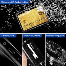 50-1PACK ID Card Name Badge Holder Waterproof Card Protector IDCard Credit Collect Vertical Sleeve Pouch Office School Supplies