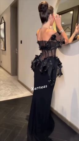 Customized Jersey Applique Temperament Mermaid Off the Shoulder Floor-length Bespoke Occasion Charming Evening Party Sexy