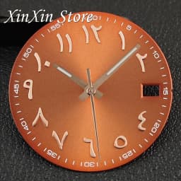 New Arabic Sky Blue NH35 28.5MM Sunburst Watch Dial Arabic Numeral Watch Faces With NH35 Watch Hands For NH35 NH36 4R Movement