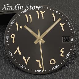 New Arabic Sky Blue NH35 28.5MM Sunburst Watch Dial Arabic Numeral Watch Faces With NH35 Watch Hands For NH35 NH36 4R Movement