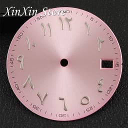 New Arabic Sky Blue NH35 28.5MM Sunburst Watch Dial Arabic Numeral Watch Faces With NH35 Watch Hands For NH35 NH36 4R Movement