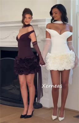 Customized High Quality Jersey Pleat Ruched A-line Off-the-shoulder Mini Dresses Bespoke Occasion Exquisite Pastrol