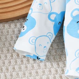 Newborn Baby Boy Set Little Bear Long Sleeved Jumpsuit+Long Pants+Hat+Socks 4Pcs/Set 0-9 Month Baby Boy Spring and Autumn Set
