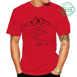 Mountains Path Hiking Trail Curves Printed T-Shirt Clothing Graphic Tees Men Women's T-shirt Summer Fashion Tshirt Street Shirt