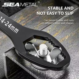 SEAMETAL Universal Torx Wrench Adjustable Wrench Board Double-head Multipurpose Torx Spanner Repair Hand Tools 3-17mm 8-24mm