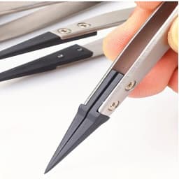 ESD anti-static precision tweezers - anti-static tips, heavy-duty metal,suitable for electronics,Electronics & Jewelry Repair