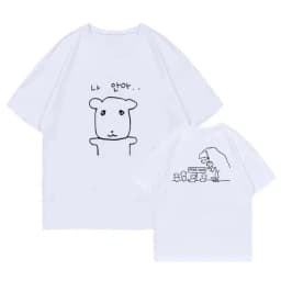 Women's Cute Slim Round Neck T-shirt, Funny Harajuku Graphic Short Sleeve, Summer Casual Daily Commute Comfort Top