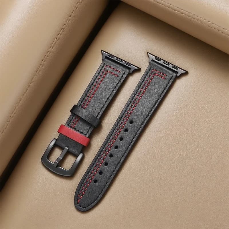 Genuine Leather loop strap For Apple watch Ultra2 band 44mm 45mm 49mm 40mm 42/46mm/41mm bracelet iWatch series 10 9 8 7 4 5 6 se
