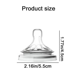 Silicone Nipple Accessories, 5.5cm Wide Mouth, Natural Shape, Skin-Friendly Silicone, For Baby Bottles, Easy to Clean