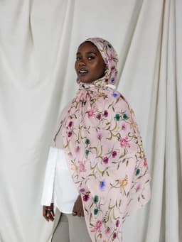 Ramadan Hijab for Women Bohemian Floral Print Shawl Watercolor Soft Muslim Hijabs Lightweight Wrap Scarf Headscarf Summer Beach