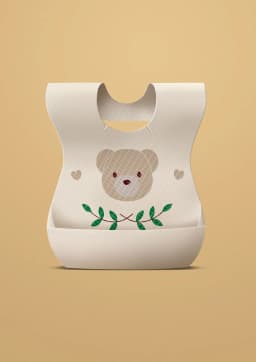 50-Pack Disposable Bibs for Babies Aged 6 Months to 2 Years Cartoon Bear Feeding Bib for Boy Girl Non-woven Drool Towel