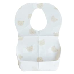 50-Pack Disposable Bibs for Babies Aged 6 Months to 2 Years Cartoon Bear Feeding Bib for Boy Girl Non-woven Drool Towel