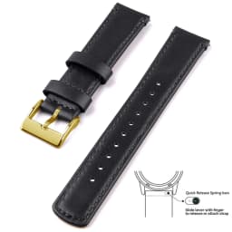 Top Grain Genuine Leather Watch Band, Quick Release 20mm/22mm Watch Strap, Fits Samsung Galaxy Watch, Men and Women Watch band