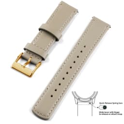 Top Grain Genuine Leather Watch Band, Quick Release 20mm/22mm Watch Strap, Fits Samsung Galaxy Watch, Men and Women Watch band