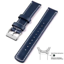Top Grain Genuine Leather Watch Band, Quick Release 20mm/22mm Watch Strap, Fits Samsung Galaxy Watch, Men and Women Watch band