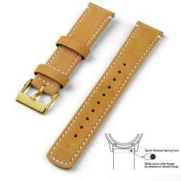 Top Grain Genuine Leather Watch Band, Quick Release 20mm/22mm Watch Strap, Fits Samsung Galaxy Watch, Men and Women Watch band