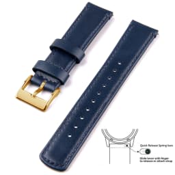 Top Grain Genuine Leather Watch Band, Quick Release 20mm/22mm Watch Strap, Fits Samsung Galaxy Watch, Men and Women Watch band