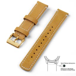 Top Grain Genuine Leather Watch Band, Quick Release 20mm/22mm Watch Strap, Fits Samsung Galaxy Watch, Men and Women Watch band
