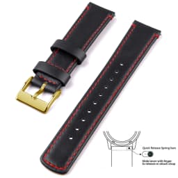 Top Grain Genuine Leather Watch Band, Quick Release 20mm/22mm Watch Strap, Fits Samsung Galaxy Watch, Men and Women Watch band