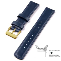 Top Grain Genuine Leather Watch Band, Quick Release 20mm/22mm Watch Strap, Fits Samsung Galaxy Watch, Men and Women Watch band