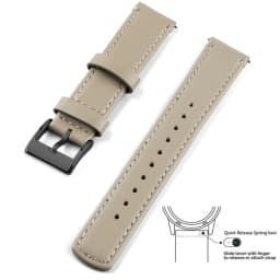 Top Grain Genuine Leather Watch Band, Quick Release 20mm/22mm Watch Strap, Fits Samsung Galaxy Watch, Men and Women Watch band