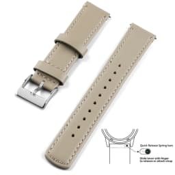 Top Grain Genuine Leather Watch Band, Quick Release 20mm/22mm Watch Strap, Fits Samsung Galaxy Watch, Men and Women Watch band