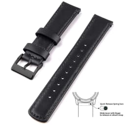 Top Grain Genuine Leather Watch Band, Quick Release 20mm/22mm Watch Strap, Fits Samsung Galaxy Watch, Men and Women Watch band