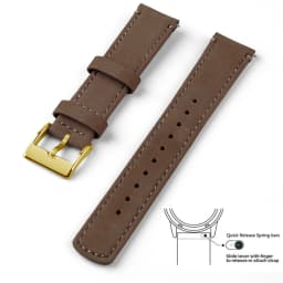 Top Grain Genuine Leather Watch Band, Quick Release 20mm/22mm Watch Strap, Fits Samsung Galaxy Watch, Men and Women Watch band