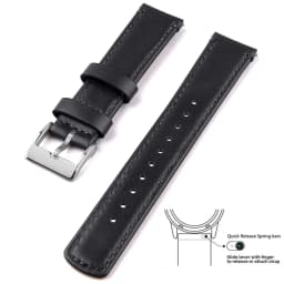 Top Grain Genuine Leather Watch Band, Quick Release 20mm/22mm Watch Strap, Fits Samsung Galaxy Watch, Men and Women Watch band