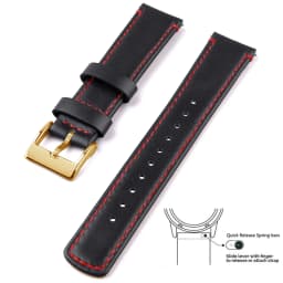 Top Grain Genuine Leather Watch Band, Quick Release 20mm/22mm Watch Strap, Fits Samsung Galaxy Watch, Men and Women Watch band
