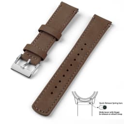 Top Grain Genuine Leather Watch Band, Quick Release 20mm/22mm Watch Strap, Fits Samsung Galaxy Watch, Men and Women Watch band