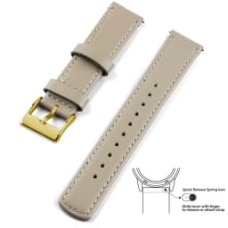 Top Grain Genuine Leather Watch Band, Quick Release 20mm/22mm Watch Strap, Fits Samsung Galaxy Watch, Men and Women Watch band