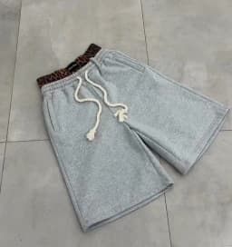 American High Street Fashion Brand Y2K Double Waist Embroidered Design Casual Loose Five Quarter Shorts