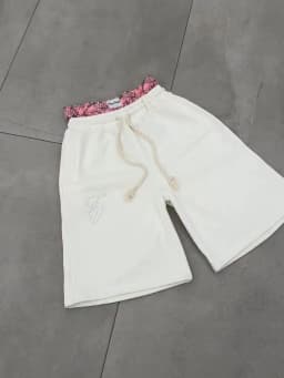 American High Street Fashion Brand Y2K Double Waist Embroidered Design Casual Loose Five Quarter Shorts