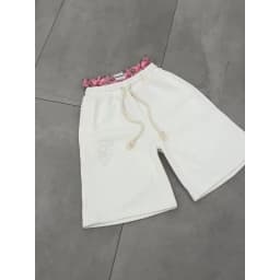 American High Street Fashion Brand Y2K Double Waist Embroidered Design Casual Loose Five Quarter Shorts