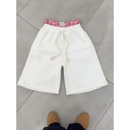 American High Street Fashion Brand Y2K Double Waist Embroidered Design Casual Loose Five Quarter Shorts