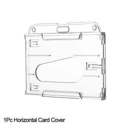 1/5Pcs Keychain Badge Reel Retractable Pass Work Permit Case Sleeve Dual Card Slot Card Holder Protector ID Tag Cover